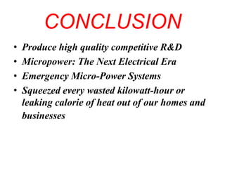 Micro Power Stations | PPTX