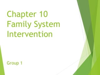 Chapter 10
Family System
Intervention
Group 1
 