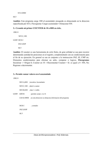 Microprocesador 8085 Apuntes assembler | PDF