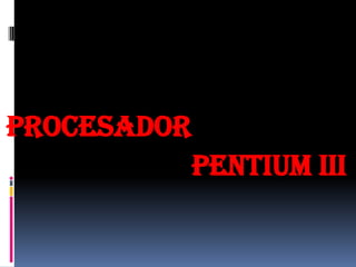     El Pentium II es un microprocesador con arquitectura x86, introducido en el mercado el 7 de mayo de 1997. Está basado en una versión modificada del núcleo P6, usado por primera vez en el Intel Pentium Pro.    Los cambios fundamentales respecto a éste último fueron mejorar el rendimiento en la ejecución de código de 16 bits, añadir el conjunto de instrucciones MMX y eliminar la memoria caché de segundo nivel del núcleo del procesador, colocándola en una tarjeta de circuito impreso junto a éste.