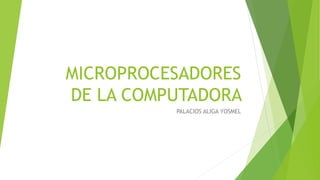 MICROPROCESADORES
DE LA COMPUTADORA
PALACIOS ALIGA YOSMEL
 