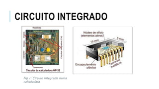 CIRCUITO INTEGRADO
Fig 1: Circuto Integrado numa
calculadara
 