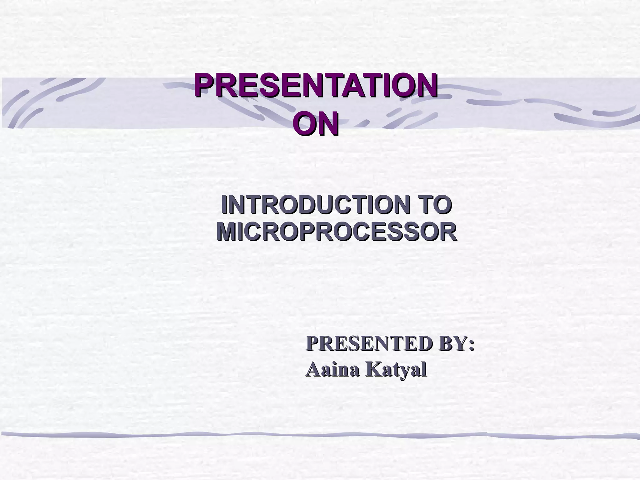 Microprocessor | PPT | Operating Systems | Computer Software and ...