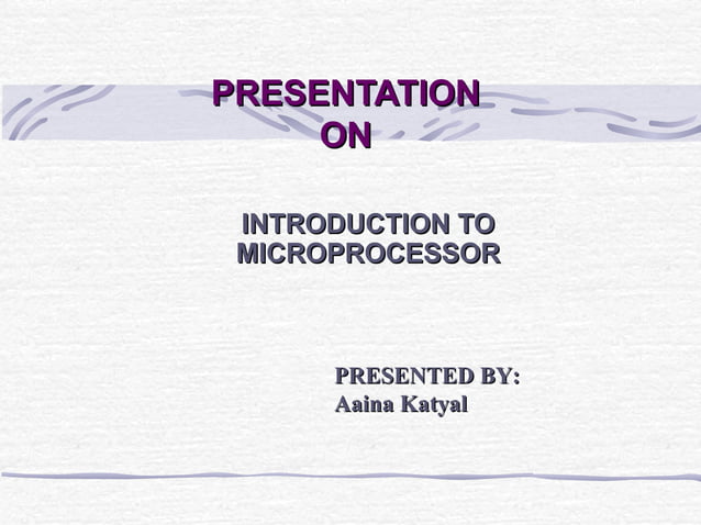 Microprocessor | PPT | Operating Systems | Computer Software and ...