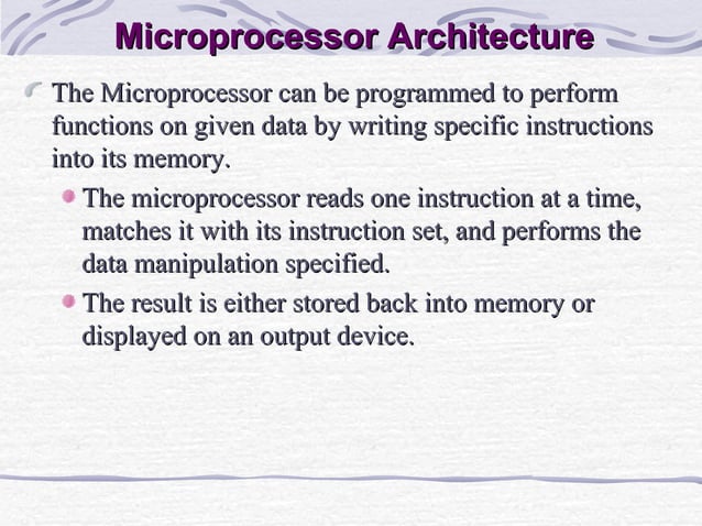 Microprocessor | PPT | Operating Systems | Computer Software and ...