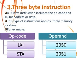 instructions of 8085 Microprocessor | PPTX