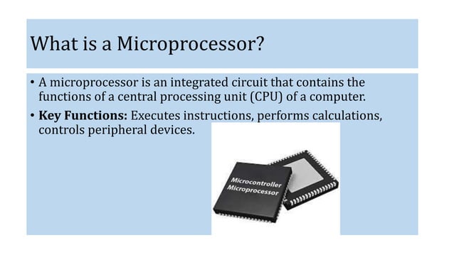 Introduction to Microprocessor in powerpoint | PPT
