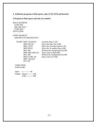 Microprocessor 8086-lab-mannual | PDF
