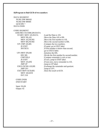 Microprocessor 8086-lab-mannual | PDF