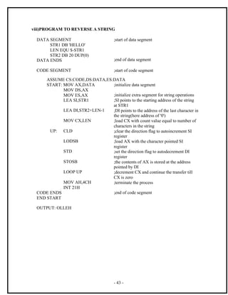 Microprocessor 8086-lab-mannual | PDF
