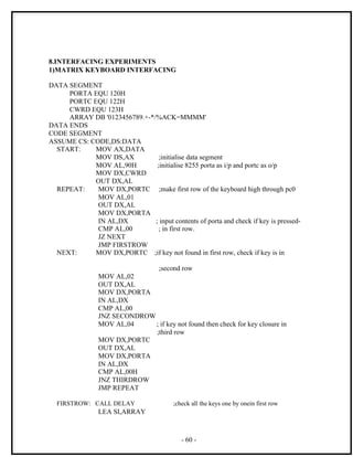 Keyboard Interfacing With 8086 Microprocessor Notes.pdf Microprocessor 8086-lab-mannual | PDF
