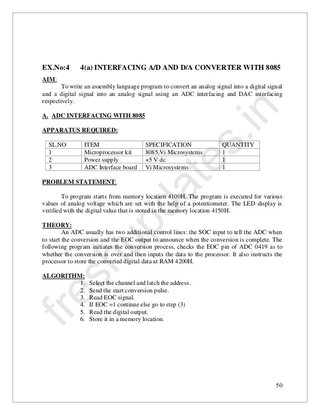 Microprocessor And Microcontroller Lab Manual Microprocessor And Microcontroller Lab Manual