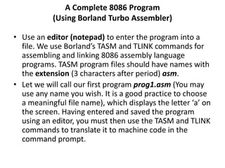Microprocessor  chapter 9 - assembly language programming