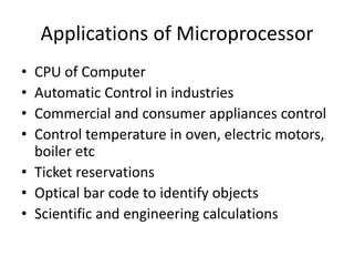Microprocessor & architecture | PPTX