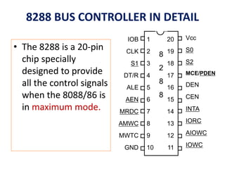 lecture on Microprocessor: 8288 bus controller | PDF
