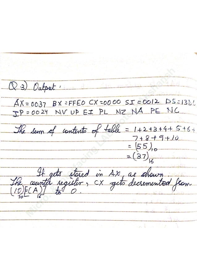 Microprocessor and interfacing lab notes akshansh pdf