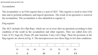 8085 MICROPROCESSOR ARCHITECTURE
 