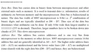 8085 MICROPROCESSOR ARCHITECTURE
 