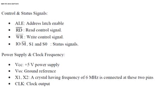 8085 PIN DESCRIPTION
 