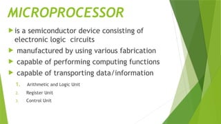 MICROPROCESSOR ARCHITECTURE MICROPROCESSOR | PPTX