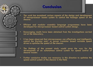 Microprocessor based autonomous control system | PPT