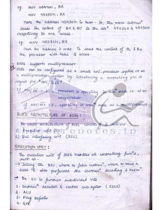 Microprocessor full hand made notes