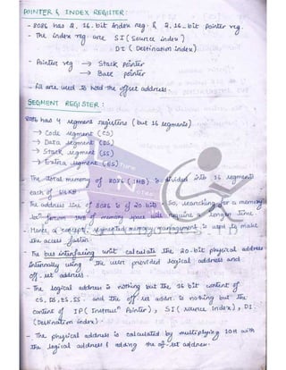 Microprocessor full hand made notes