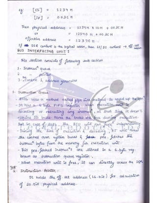 Microprocessor full hand made notes