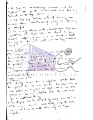 Microprocessor full hand made notes