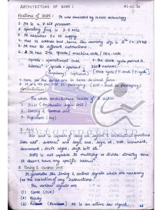 Microprocessor full hand made notes