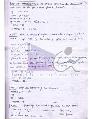 Microprocessor full hand made notes