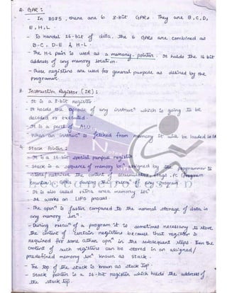 Microprocessor full hand made notes