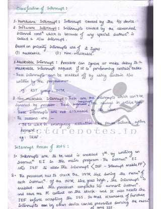 Microprocessor full hand made notes