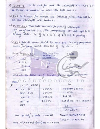 Microprocessor full hand made notes