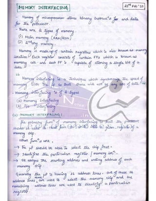 Microprocessor full hand made notes