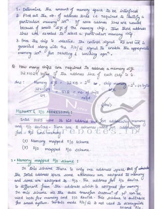 Microprocessor full hand made notes