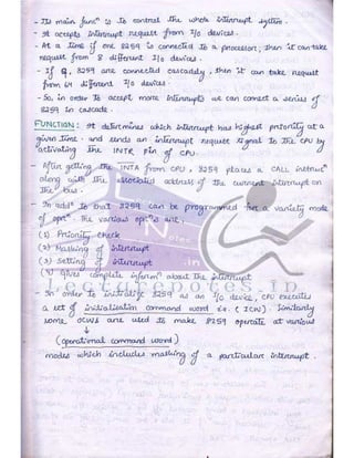 Microprocessor full hand made notes