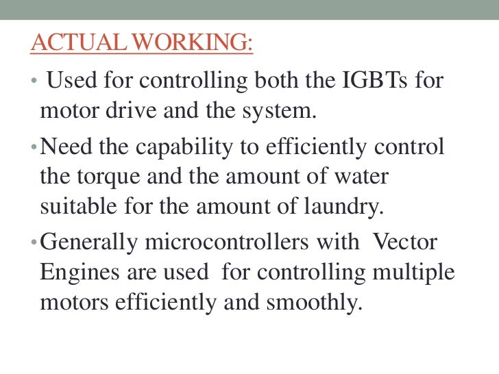 Microprocessor in washing machine