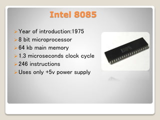 Evolution of Microprocessor | PPTX | Computing | Technology & Computing