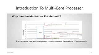 Introduction To Multi-Core Processor
• Two or more independent processing cores combined into single chip
07-01-2015 7
 