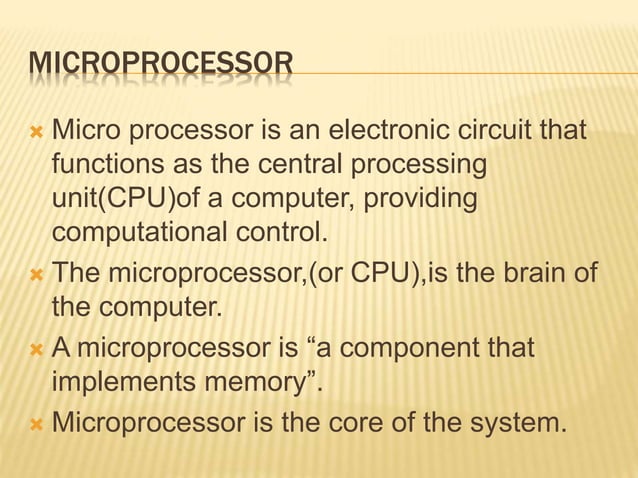 Microprocessor organization in digital | PPT