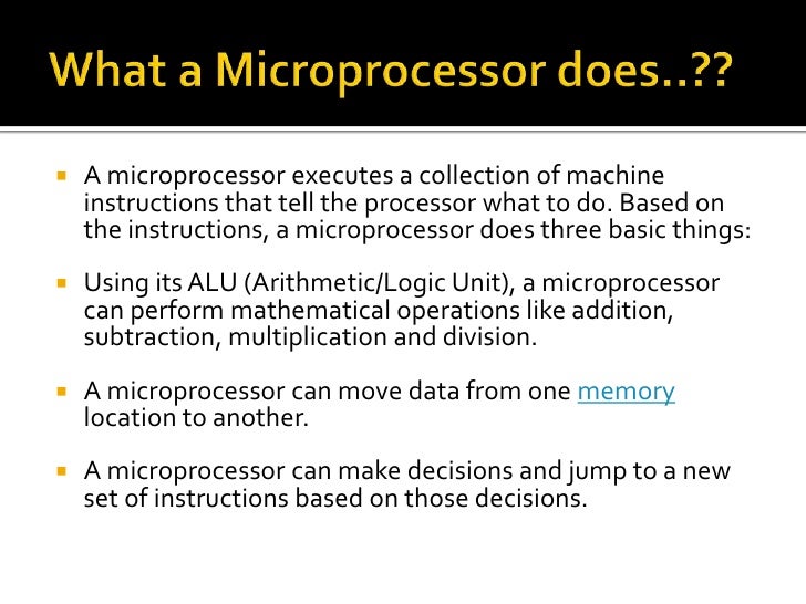 Microprocessors