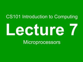 Microprocessors | PPTX