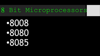 The Evolution Of Microprocessors (Intel Series) | PPTX