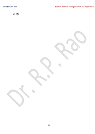Dr.R.Prakash Rao Lecture Notes on Microprocessors and Applications
89
of DX
 