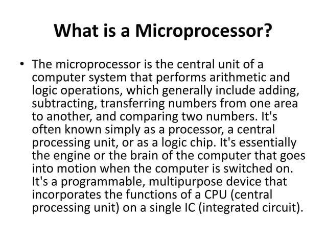 Draw and explain the architecture of general purpose microprocessor | PPTX