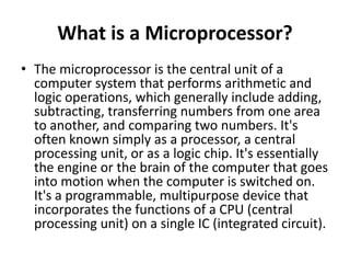 Draw and explain the architecture of general purpose microprocessor | PPT