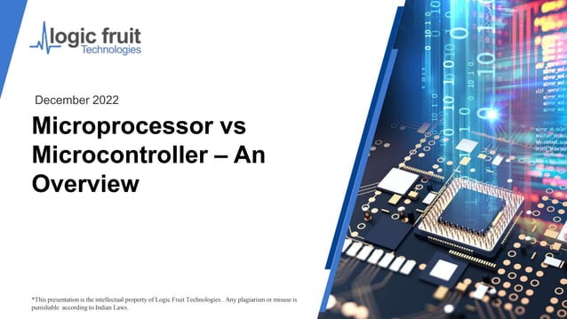 Microprocessor vs Microcontroller – An Overview | PPTX