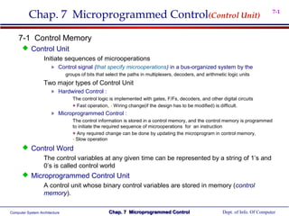 Microprogram Control | PPT