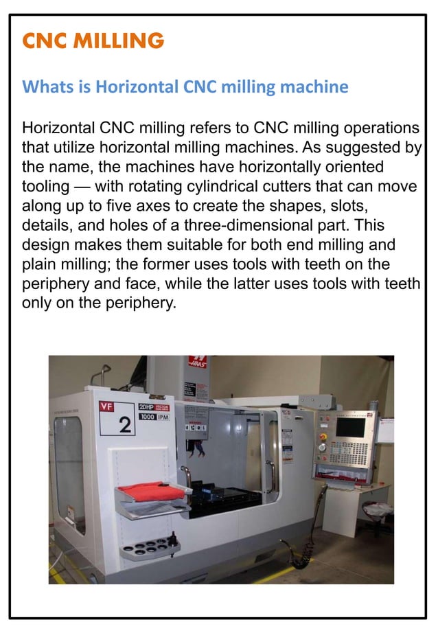 Microproject on cnc milling machine PDF